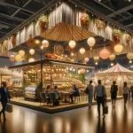 Interior de una feria